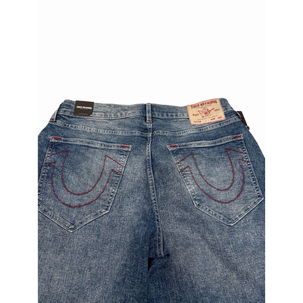 True Religion Mens Bobby SN NF Baggy Jeans Light Celestine Wash Size 34 NWT